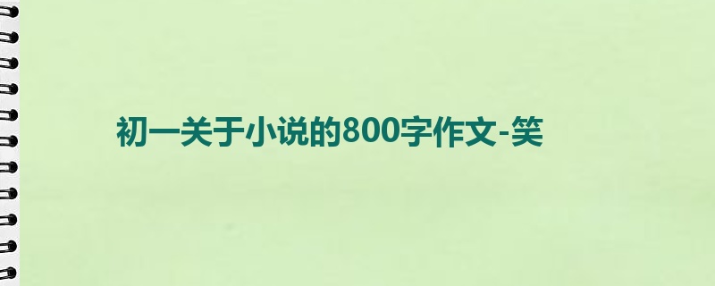 初一关于小说的800字作文-笑