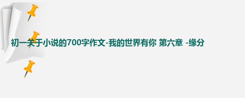 初一关于小说的700字作文-我的世界有你 第六章 -缘分