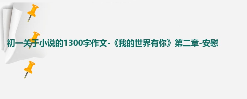 初一关于小说的1300字作文-《我的世界有你》第二章-安慰