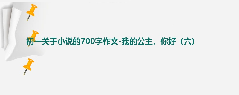 初一关于小说的700字作文-我的公主,你好(六)