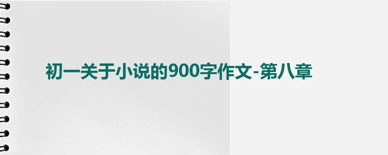 初一关于小说的900字作文-第八章
