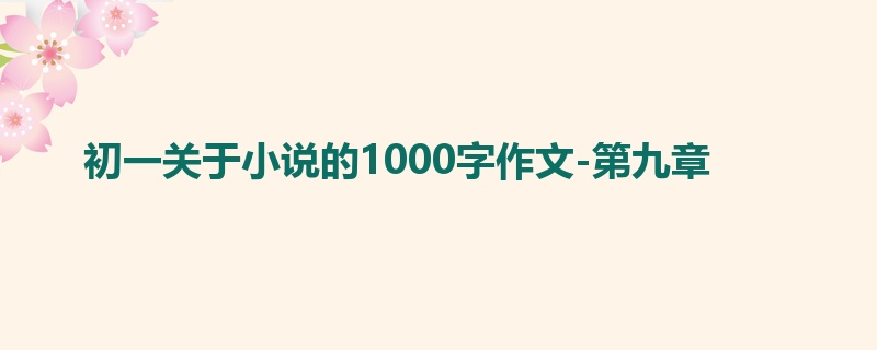 初一关于小说的1000字作文-第九章