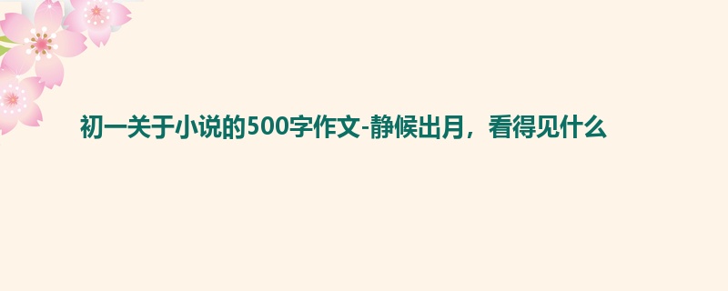 初一关于小说的500字作文-静候出月,看得见什么