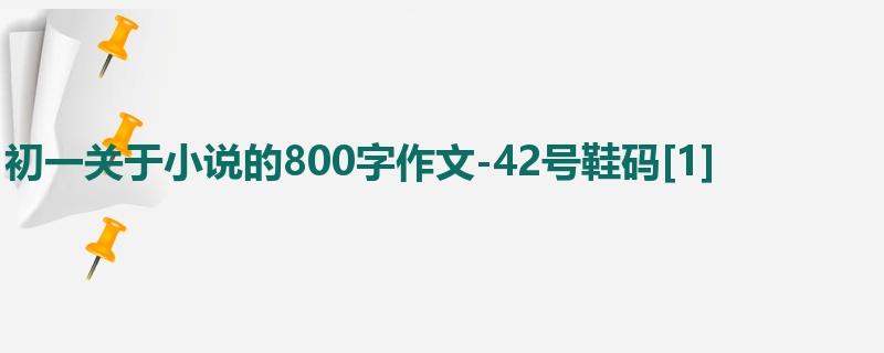 初一关于小说的800字作文-42号鞋码[1]