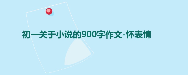初一关于小说的900字作文-怀表情