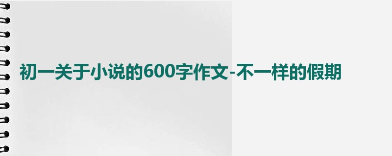 初一关于小说的600字作文-不一样的假期