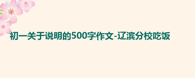 初一关于说明的500字作文-辽滨分校吃饭