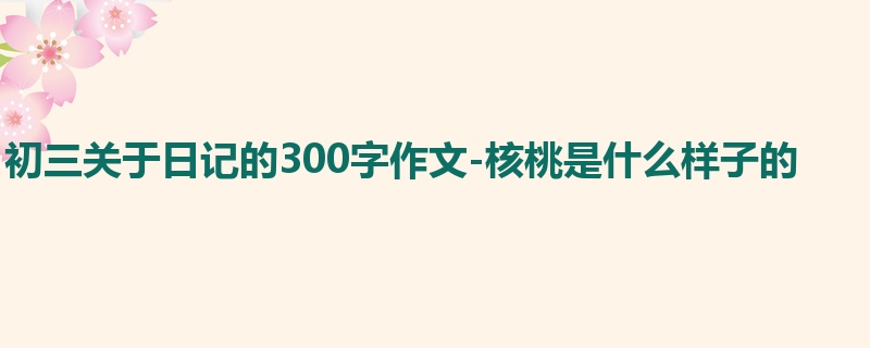 初三关于日记的300字作文-核桃是什么样子的