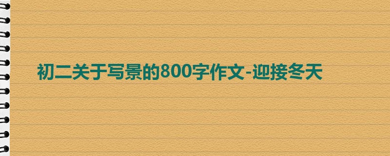 初二关于写景的800字作文-迎接冬天