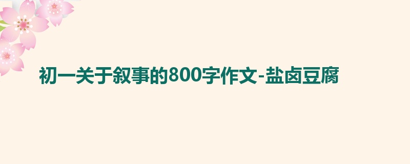 初一关于叙事的800字作文-盐卤豆腐
