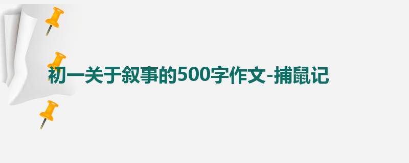初一关于叙事的500字作文-捕鼠记