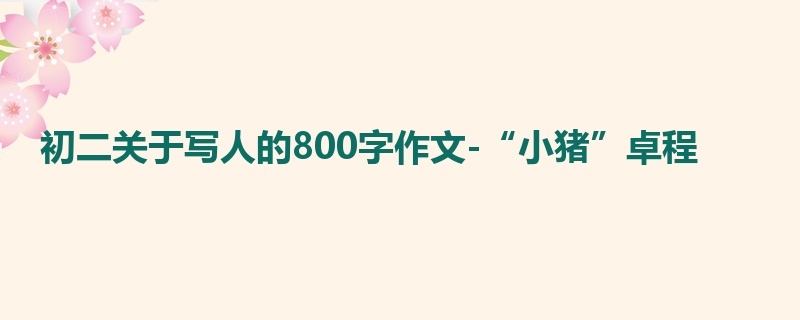 初二关于写人的800字作文-“小猪”卓程