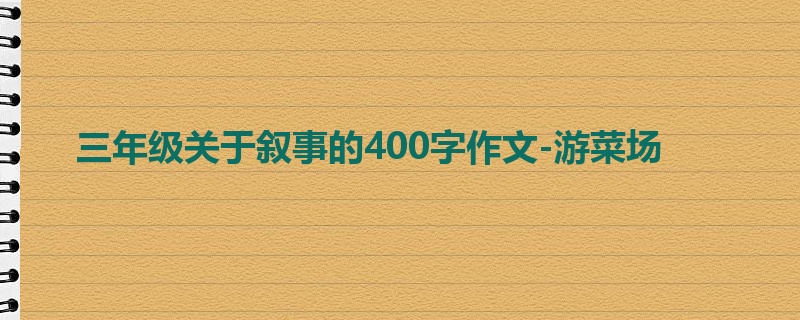 三年级关于叙事的400字作文-游菜场