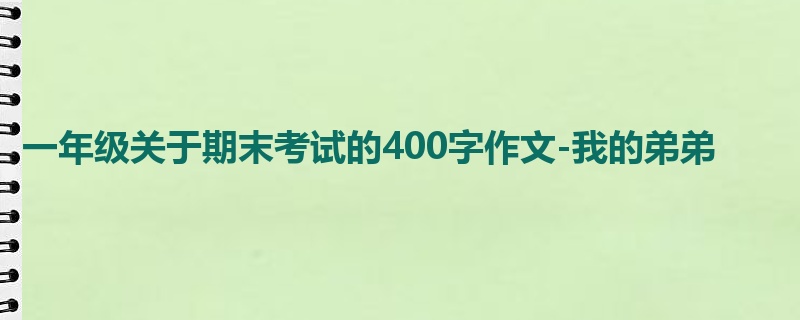 一年级关于期末考试的400字作文-我的弟弟