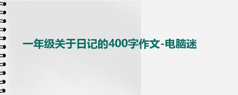 一年级关于日记的400字作文-电脑迷