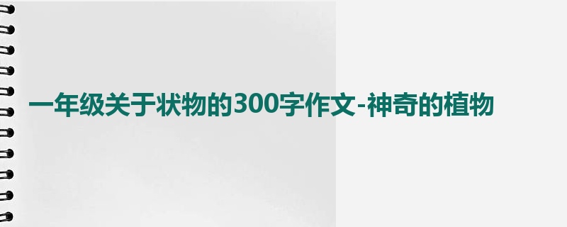 一年级关于状物的300字作文-神奇的植物