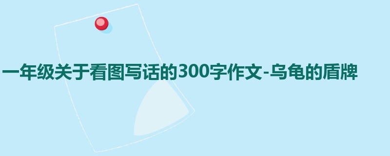 一年级关于看图写话的300字作文-乌龟的盾牌