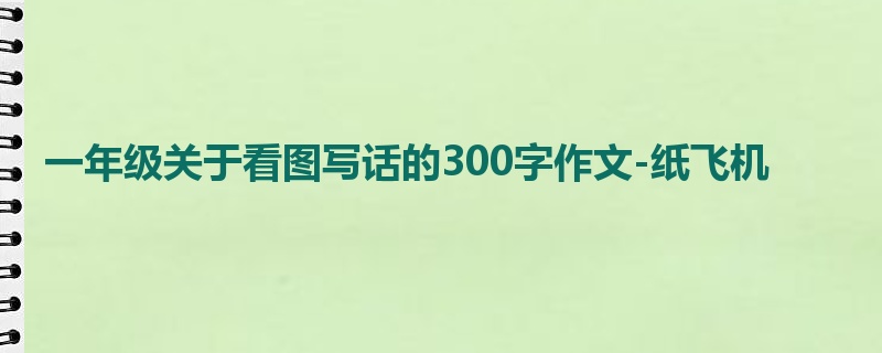 一年级关于看图写话的300字作文-纸飞机