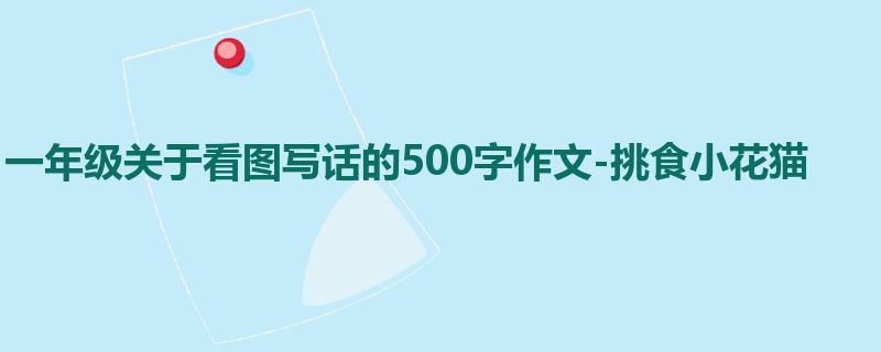 一年级关于看图写话的500字作文-挑食小花猫