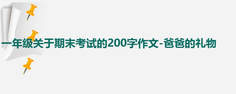 一年级关于期末考试的200字作文-爸爸的礼物