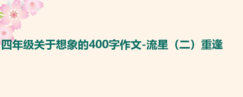 四年级关于想象的400字作文-流星(二)重逢