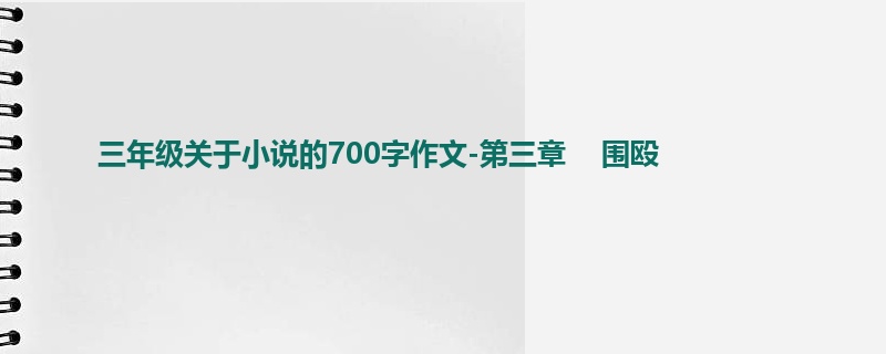 三年级关于小说的700字作文-第三章 围殴