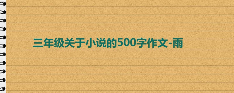 三年级关于小说的500字作文-雨