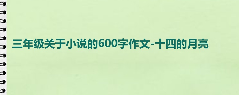 三年级关于小说的600字作文-十四的月亮