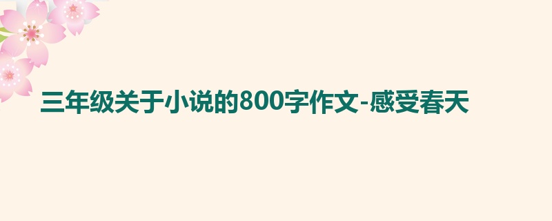 三年级关于小说的800字作文-感受春天