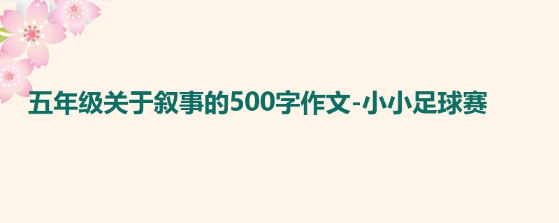五年级关于叙事的500字作文-小小足球赛