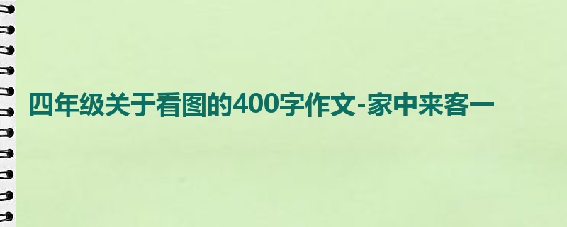 四年级关于看图的400字作文-家中来客一