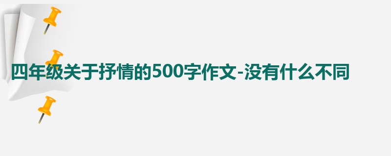 四年级关于抒情的500字作文-没有什么不同
