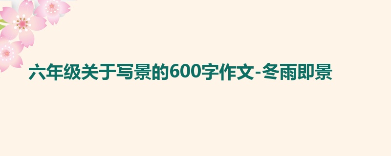 六年级关于写景的600字作文-冬雨即景