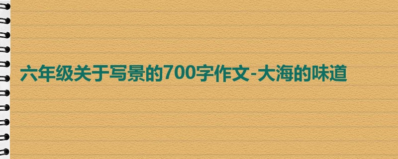 六年级关于写景的700字作文-大海的味道