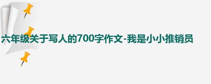 六年级关于写人的700字作文-我是小小推销员