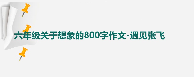 六年级关于想象的800字作文-遇见张飞