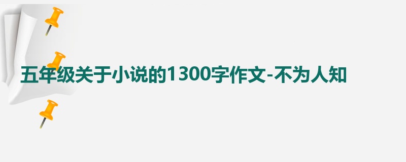 五年级关于小说的1300字作文-不为人知
