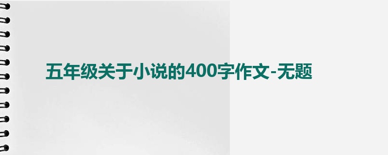 五年级关于小说的400字作文-无题