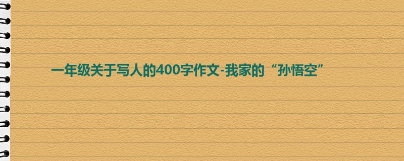 一年级关于写人的400字作文-我家的“孙悟空”
