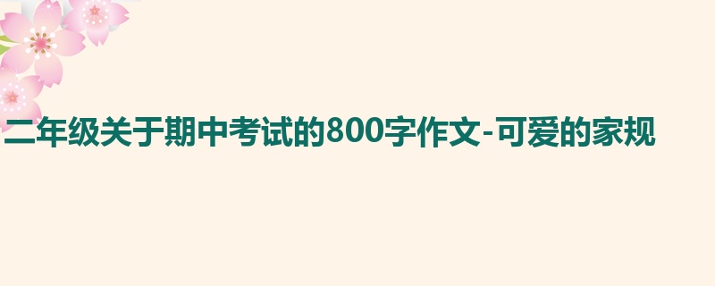二年级关于期中考试的800字作文-可爱的家规