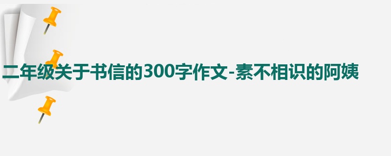 二年级关于书信的300字作文-素不相识的阿姨