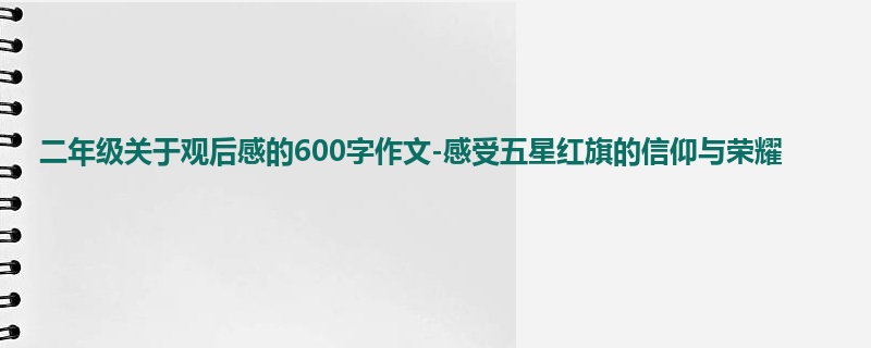 二年级关于观后感的600字作文-感受五星红旗的信仰与荣耀