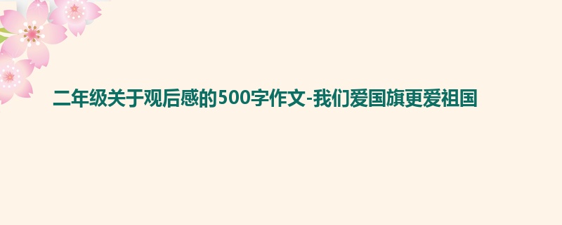 二年级关于观后感的500字作文-我们爱国旗更爱祖国