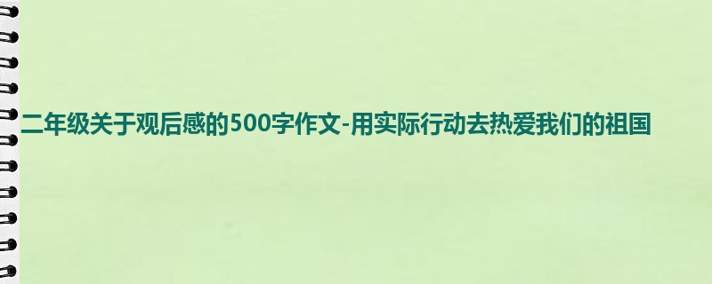 二年级关于观后感的500字作文-用实际行动去热爱我们的祖国