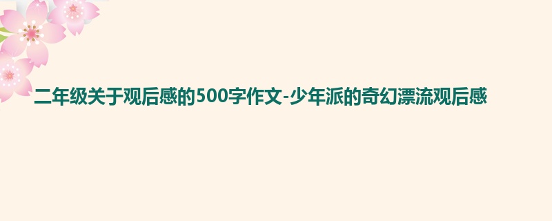 二年级关于观后感的500字作文-少年派的奇幻漂流观后感