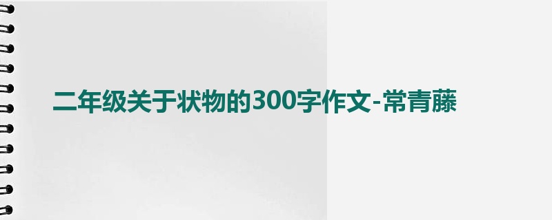 二年级关于状物的300字作文-常青藤