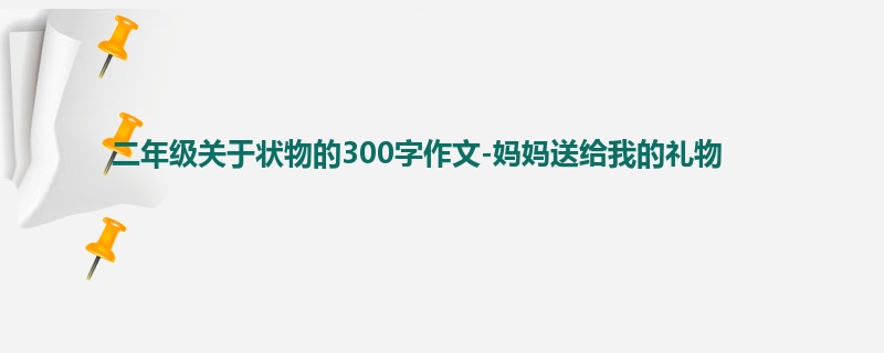 二年级关于状物的300字作文-妈妈送给我的礼物