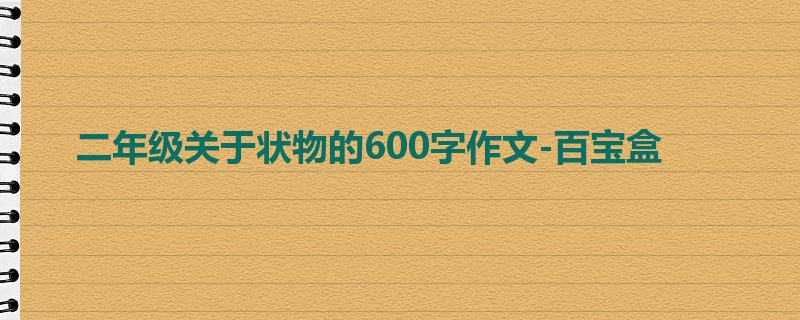 二年级关于状物的600字作文-百宝盒