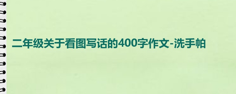 二年级关于看图写话的400字作文-洗手帕