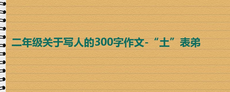 二年级关于写人的300字作文-“土”表弟